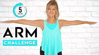 5 Minute Tone Your Arms Workout CHALLENGE! No Equipment