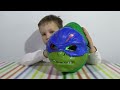 Черепашки Ниндзя большое яйцо сюрприз распаковка игрушки TMNT giant surprise egg with ...