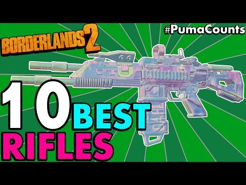Top 10 BEST ASSAULT RIFLES in Borderlands 2! (Best Rifles for Axton, Gaige, Gunzerker) #PumaCounts