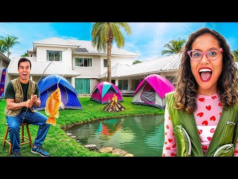 TRANSFORMAMOS A NOVA MANSÃO EM UM CAMPING PROFISSIONAL! - INCRÍVEL