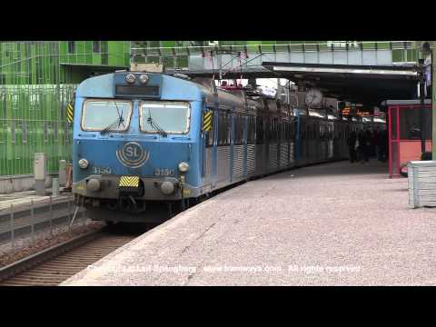 SL X10 commuter train at Älvsjö station, Stockholm