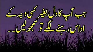 Jab Dil Udass Ho | Urdu Quotes | Heart Touching Quotes | Achi Batain | Golden Words | Urdu Label