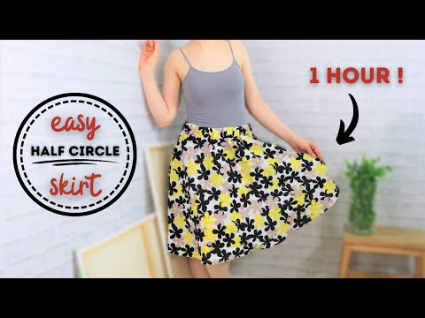 SUPER EASY circle skirt - NO zippers, NO fuss, NO π formula - just EASY 1 hour SKIRT!