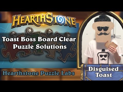 Hearthstone Puzzle Labs - Toast Boss Board Clear Puzzle Solutions