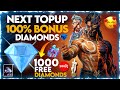 100 BONUS TOPUP FREE FIRE NEXT TOPUP EVENT NEXT BONUS TOPUP EVENT FREE DIAMONDS TOPUP EVENT