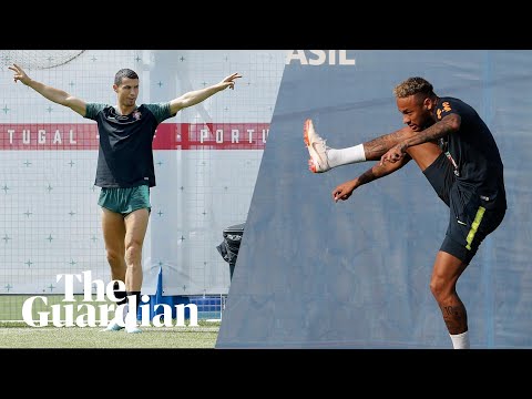 Neymar and Ronaldo pull off trick shots in World Cup training