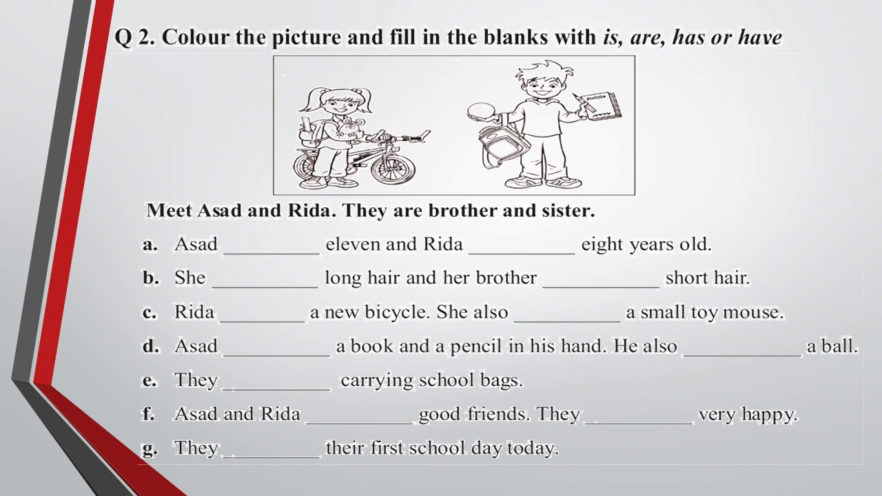 Linking Verbs   Worksheets