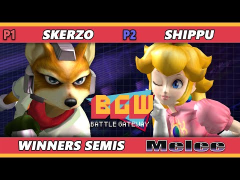 BGW 38 Top 8 - Skerzo (Fox) Vs. Shippu (Peach) SSBM Melee Tournament