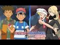Pokemon Sun And Moon Trainer Ash And Brock Vs Trainer Dawn And Champion Cynthia