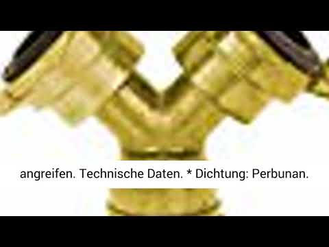 GEKA System - Dreiwegestück - mit aufgeschraubten Wasserkupplungen - Messing