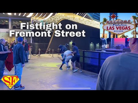 Fistfight on Fremont Street, Las Vegas May 9, 2022 #shorts