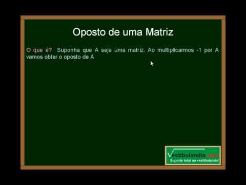 Matemática - Matrizes - Conceitos Iniciais (Segunda Parte)