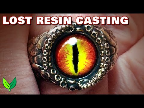 Lost resin casting a Dragon Eye ring - homemade jewellery by VOGMAN