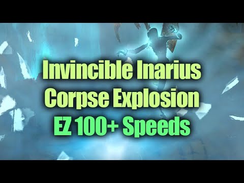 Invincible Corpse Explosion Necromancer Speed 100+ GRs (Inarius + Captain Crimson) - Season 22 PTR