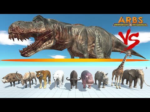 SCARFACE TREX (New Comer) vs ALL UNITS ANIMALS - Animal Revolt Battle Simulator