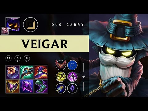 Veigar Carry vs Aphelios - EUW Grandmaster Patch 25.24