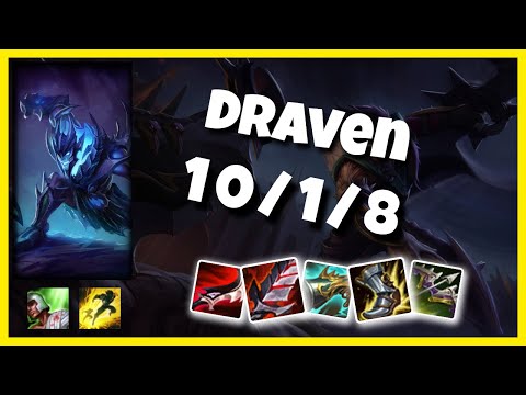 Draven Bot Lane 10.25 Challenger Gameplay Replay S11 (10/1/8) - TURKISH