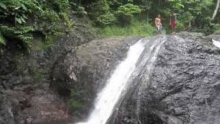 preview picture of video 'Al J at the Papaseea sliding rocks, Samoa'
