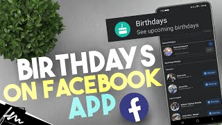 How to Find Birthdays on Facebook App