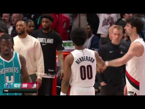 Scoot Henderson halfcourt buzzer beater to end the 4th quarter