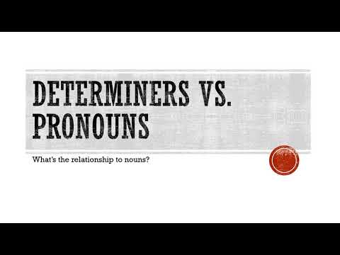 Grammar Bootcamp: Episode 4, Determiners vs Pronouns