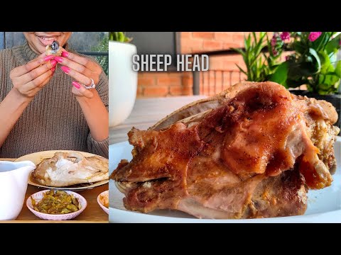 SHEEP HEAD RECIPE | How To Cook Sheep Head South African Style | Sheep Head Eating