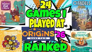 Ranking the 24 Games I Played At @originsgamefairconvention  2026