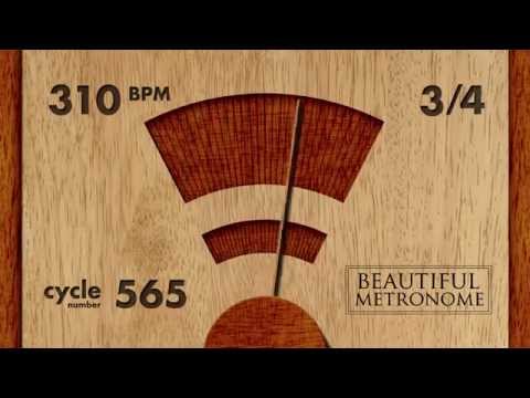 310 BPM 3/4 Wood Metronome HD
