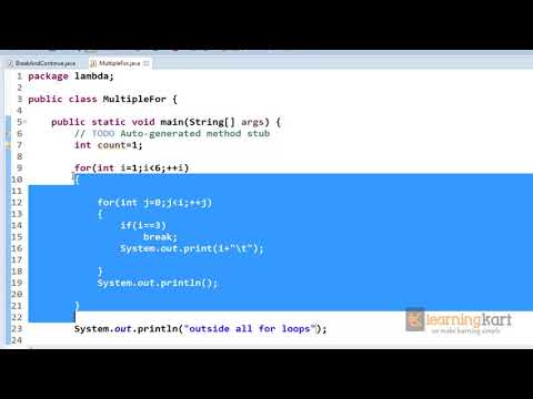 LABELED BREAK AND CONTINUE TUTORIAL JAVA