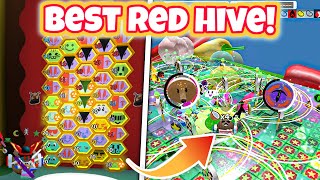I Made The *BEST* Endgame Red Hive in Bee Swarm Simulator!