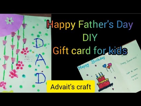 Father's Day Gift Ideas Card making by Advait for his Dad | DIY Easy Father's Day & Birthday Card