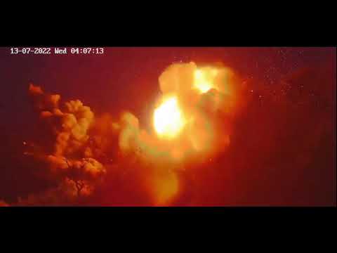 Massive explosion caught on CCTV in Kramatorsk, Ukraine