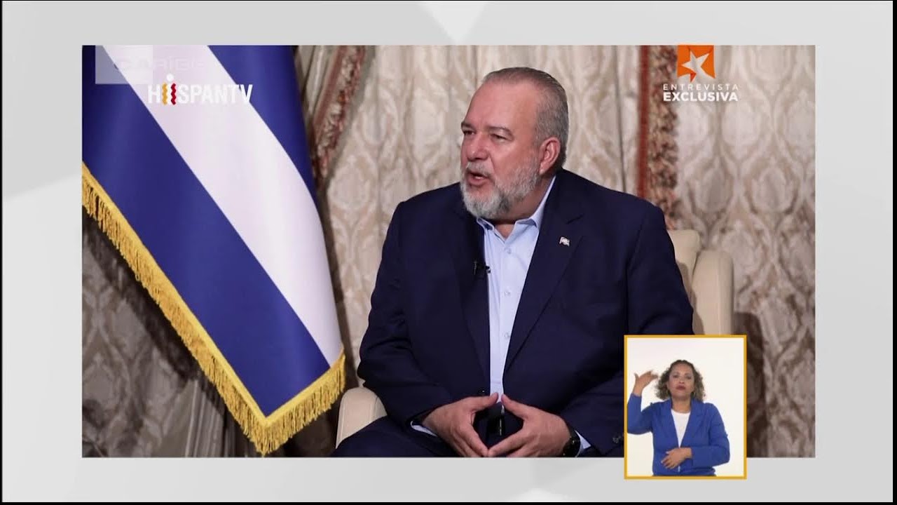 YouTube / Mesa Redonda | Bildquelle: YouTube © Kubas Premierminister Manuel Marrero im Interview mit HispanTV | Bilder sind in der Regel urheberrechtlich geschützt