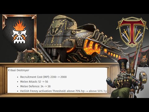 Buffed K'dai Destoyer! Chaos Dwarfs vs High Elves - Total War Warhammer 3