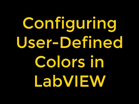 Configuring User Defined Colors in LabVIEW