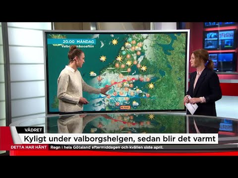 Valborgsvädret - kall början på maj - Nyheterna (TV4)