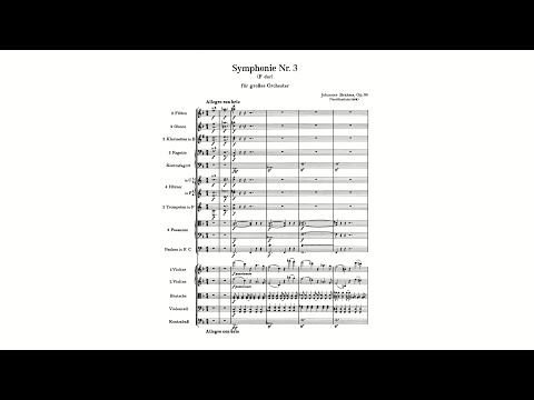 Johannes Brahms: Sinfonie Nr. 3 F-Dur op. 90 (mit Partitur)