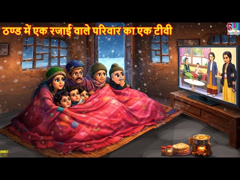 ठण्ड में एक रजाई वाले परिवार का एक टीवी | Hindi Kahani | Moral Stories |Hindi Cartoon |Kahani |Story