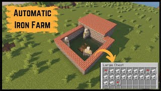 Minecraft : How To Build Iron Farm || Fully Automatic Iron Farm Tutorial