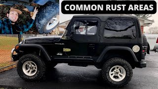 Common Rust Areas on Jeep Wrangler TJs