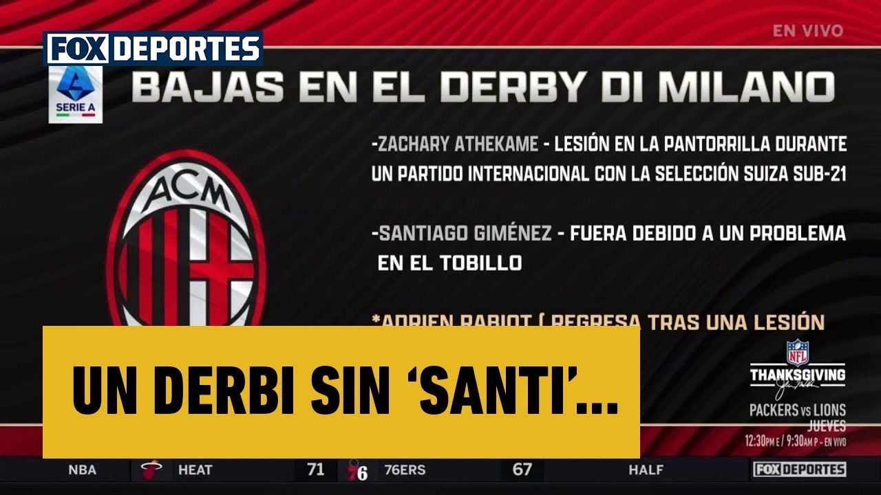 😳🫢 UN DERBI SIN ‘SANTI’… Primer derbi de Milán con bajas sensibles | Serie A 2025