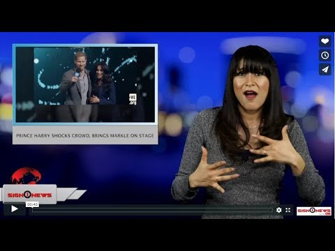 Prince Harry shocks crowd, brings Markle on stage (ASL - 3.6.19)
