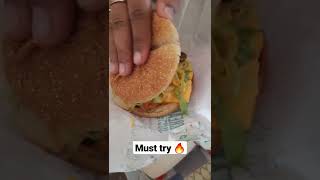 Review of McSpicy premium veg burger which is basically spicy paneer burger from McDonald 🍔🔥🥵 #tasty