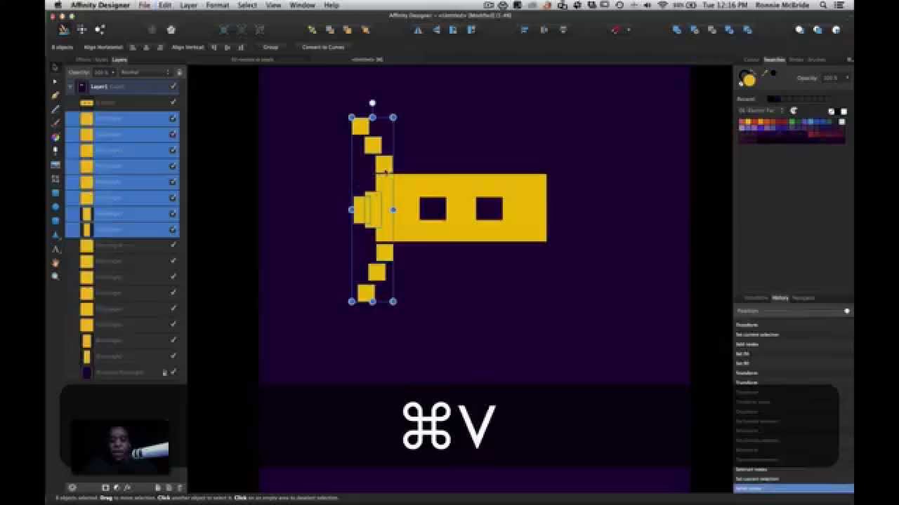 Affinity Designer Tutorial -  Shortcuts Techniques