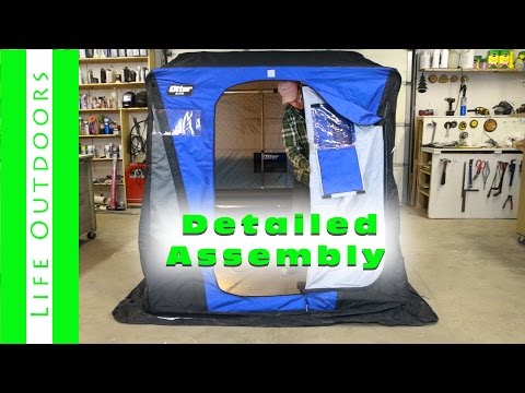 Otter XT Lodge Fish House. How to assemble and set up with detailed instructions