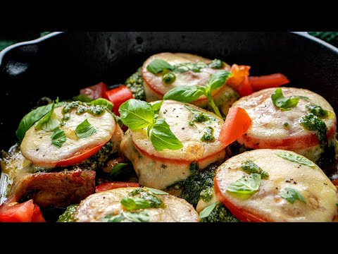Keto Caprese Chicken Thighs [Tomato & Basil Flavor Bomb]