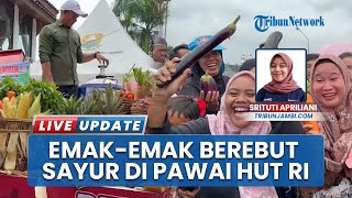 Bikin Senyum! Wajah Antusias Ibu-ibu Saat Dapat Sayur di Pawai HUT RI di Jambi