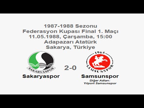 Sakaryaspor 2-0 Samsunspor 11.05.1988 - 1987-1988 Turkish Cup Final 1st Leg