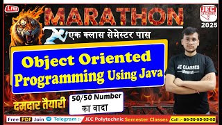 Object Oriented Programming Using Java महा मैराथन बस इतना पढ़ लो हो जाओगे 100% पास  JE CLASSES Meerut