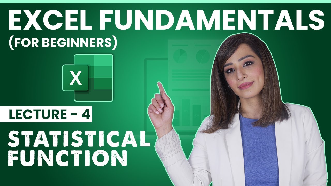 4. Statistical functions | Excel Full Course for Beginners | Excel fundamentals for Data Analysis